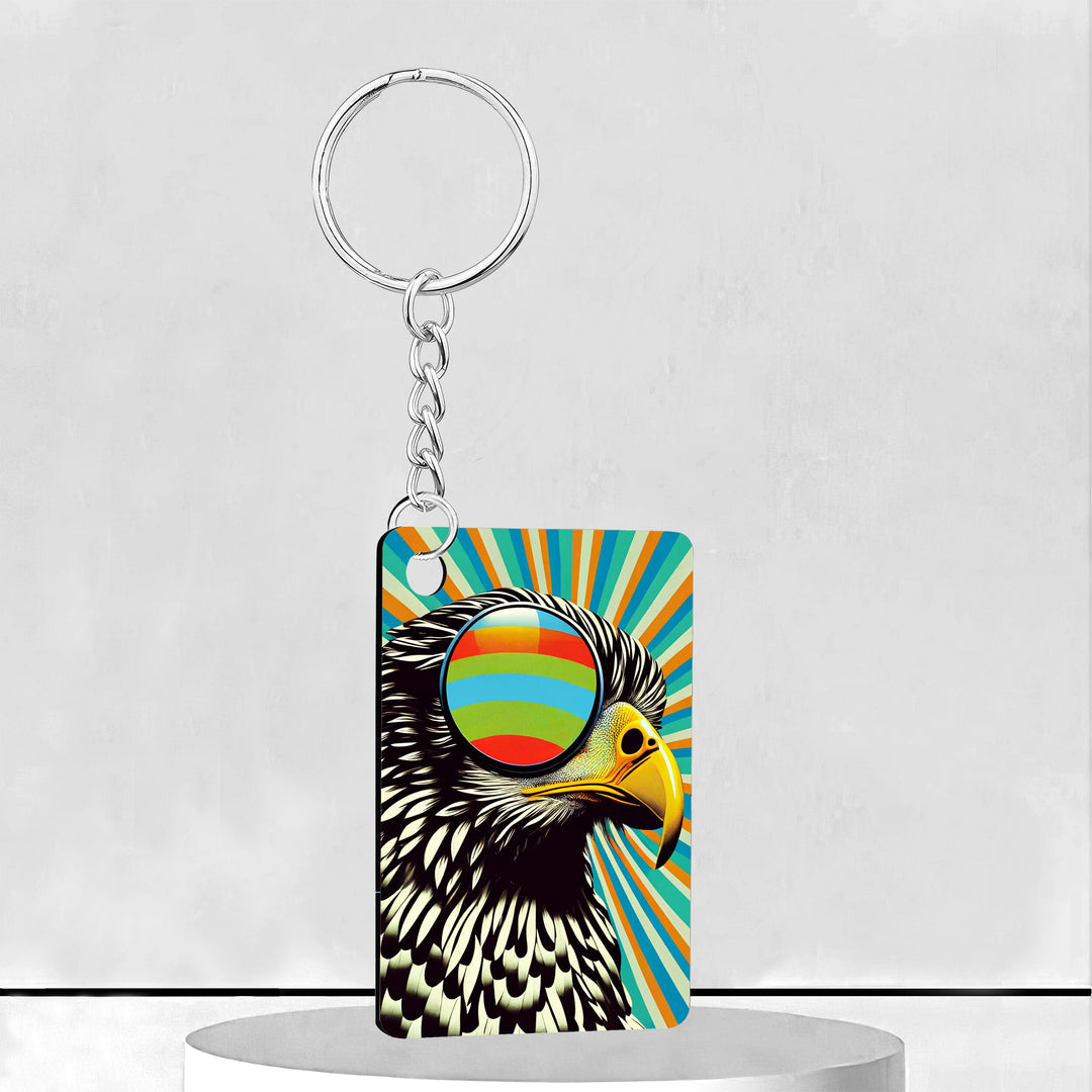Eagle Eye Rectangle Keychain