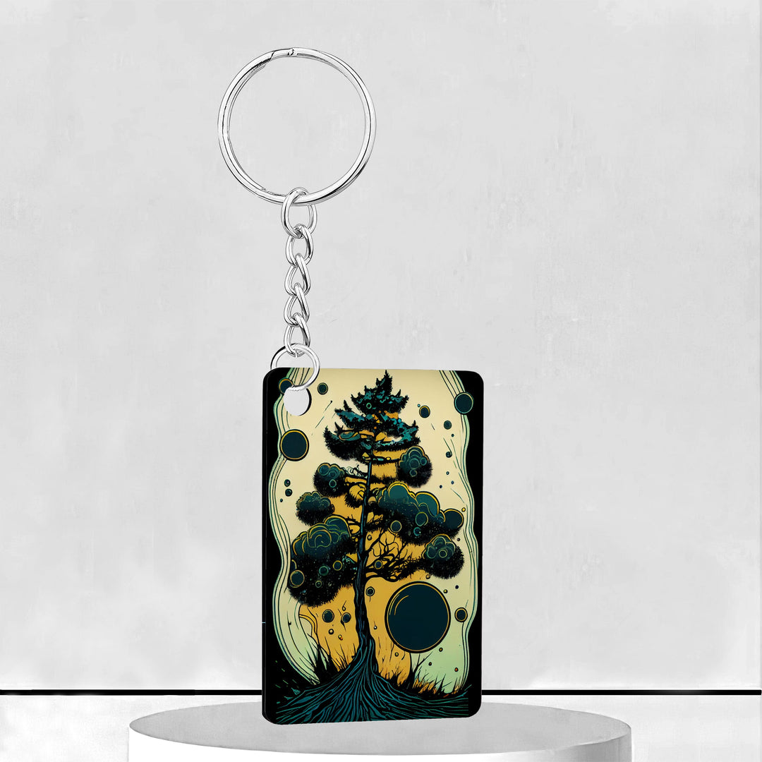 Bubbly Ponderosa Rectangle Keychain