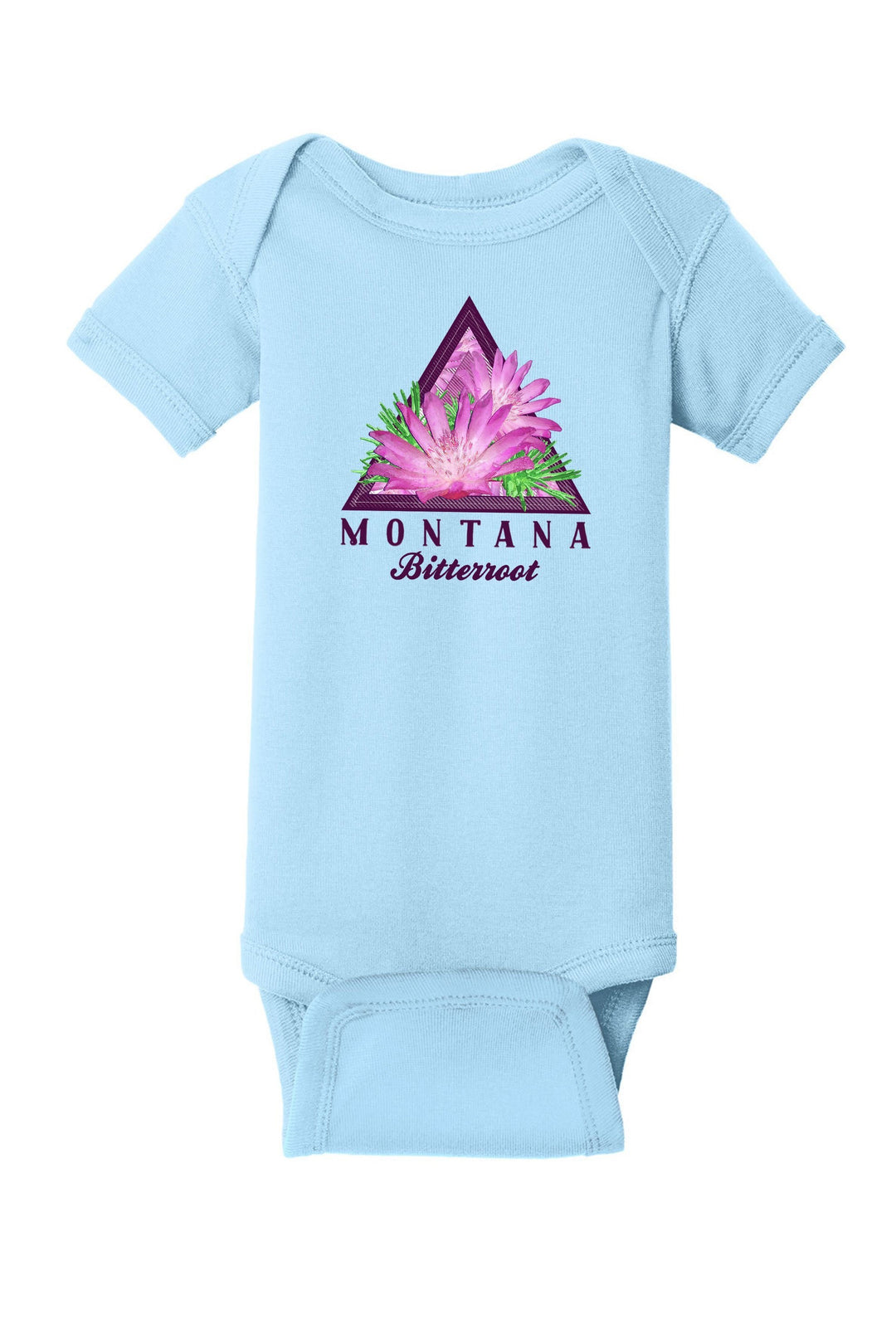 Baby Blue Bitterroot Flower Infant Bodysuit