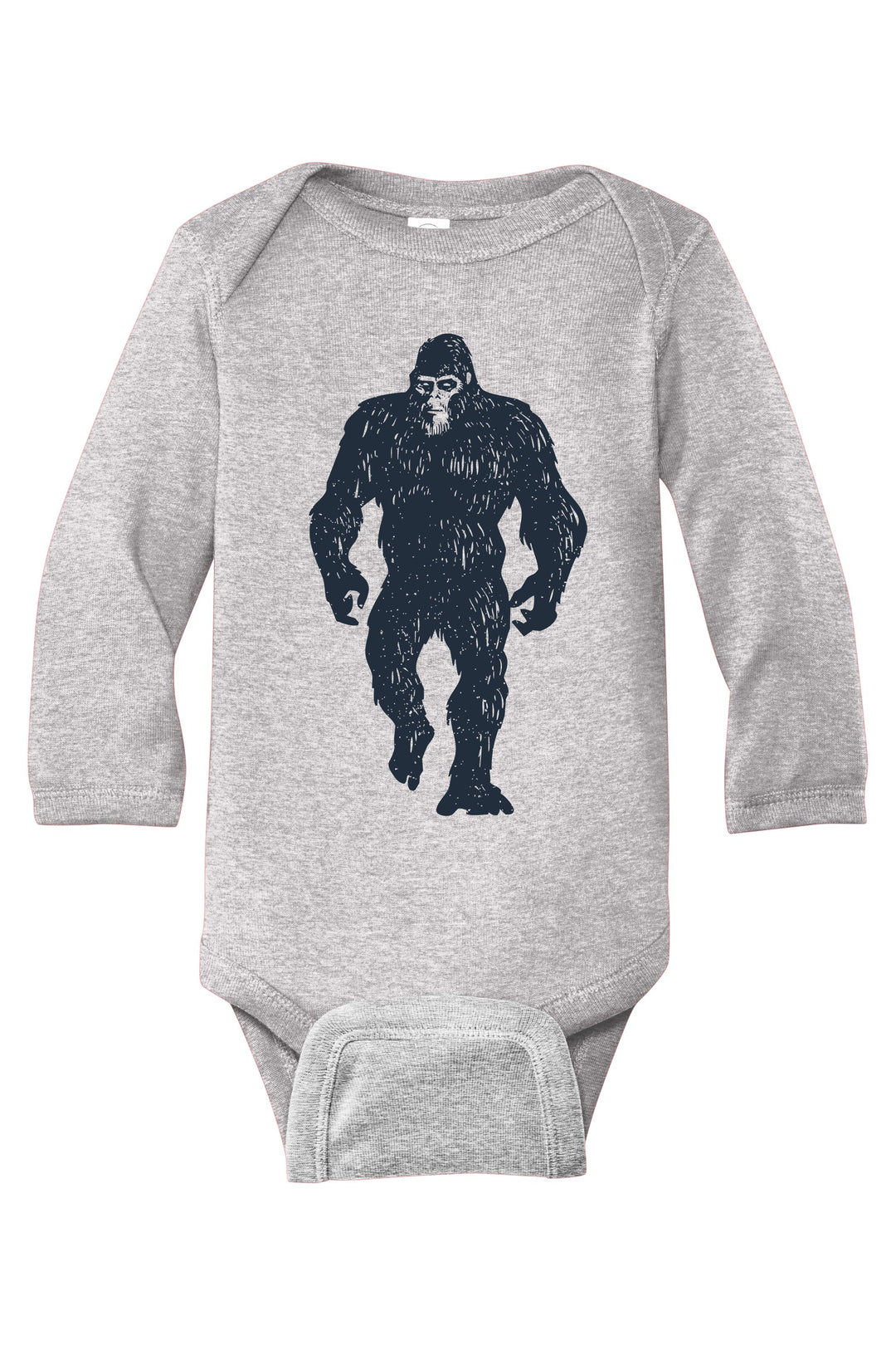 Heather Grey Bigfoot Long Sleeve Infant Bodysuit