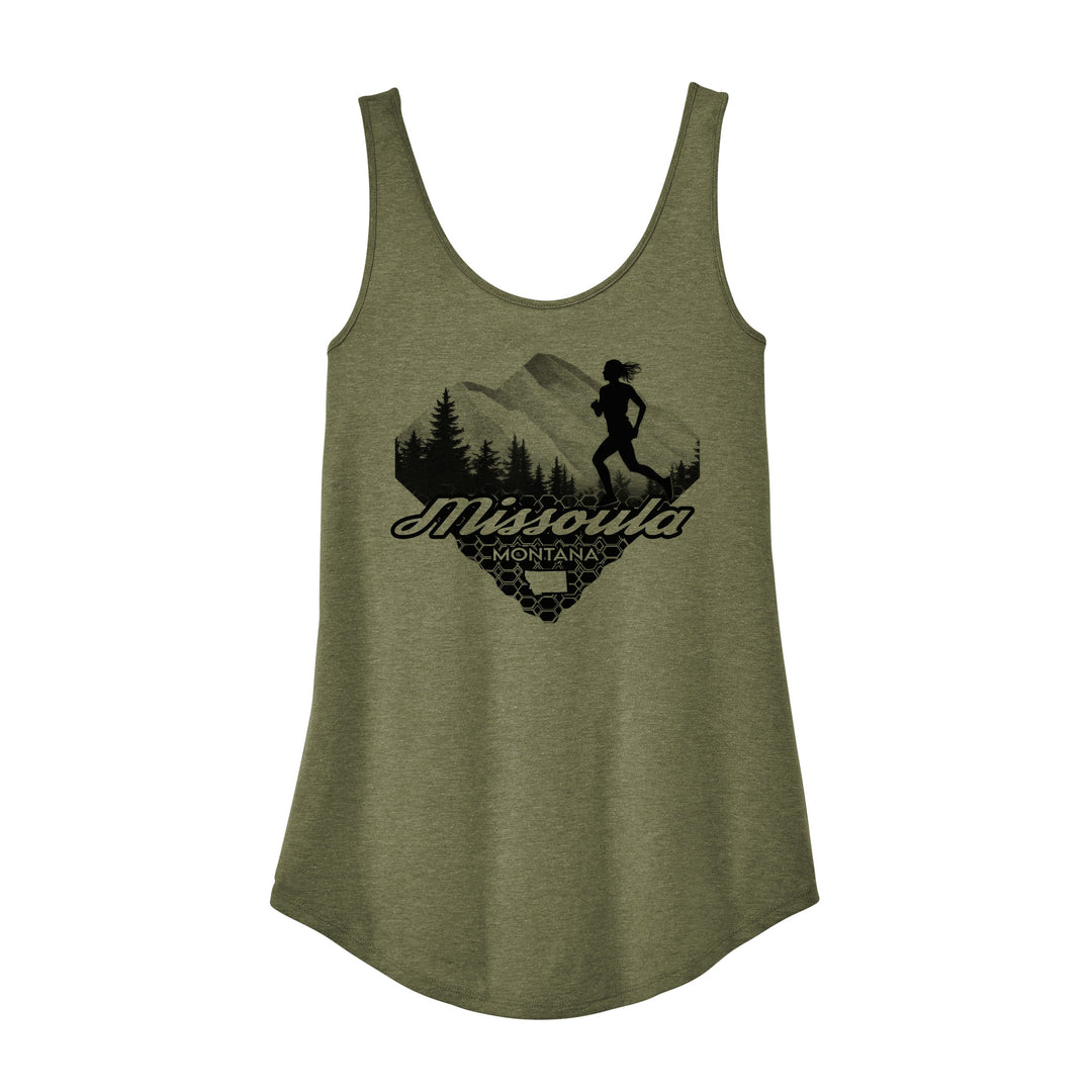 Missoula Running Woman Triblend Tank