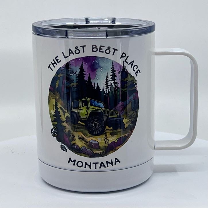 Jeep Watercolor 10 oz Stainless Coffee Mug