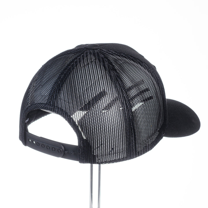 Cherry Wood & Red Copper Montana Trucker Hat - Black