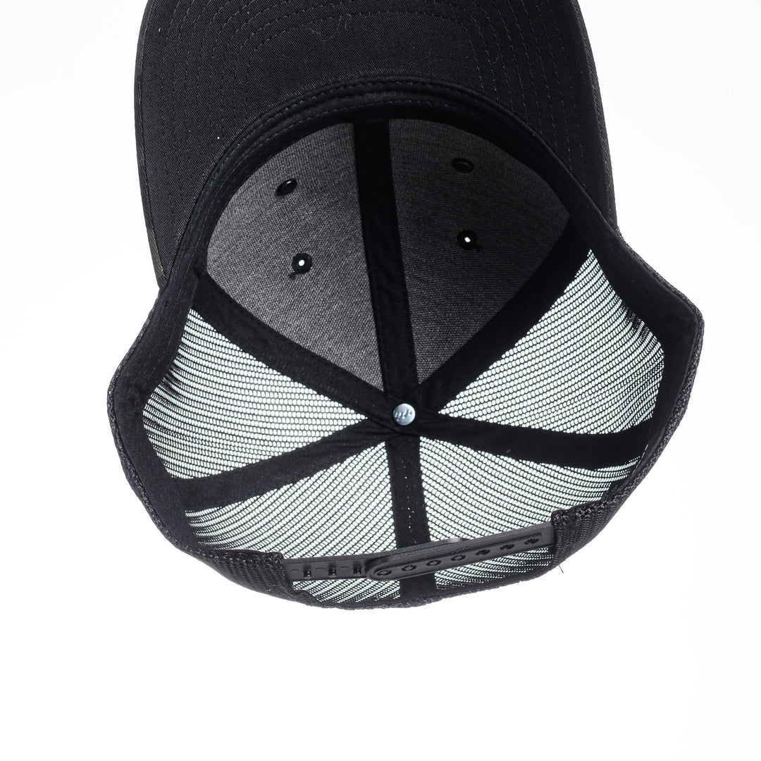 Cherry Wood & Copper Montana Black Camo Trucker Hat