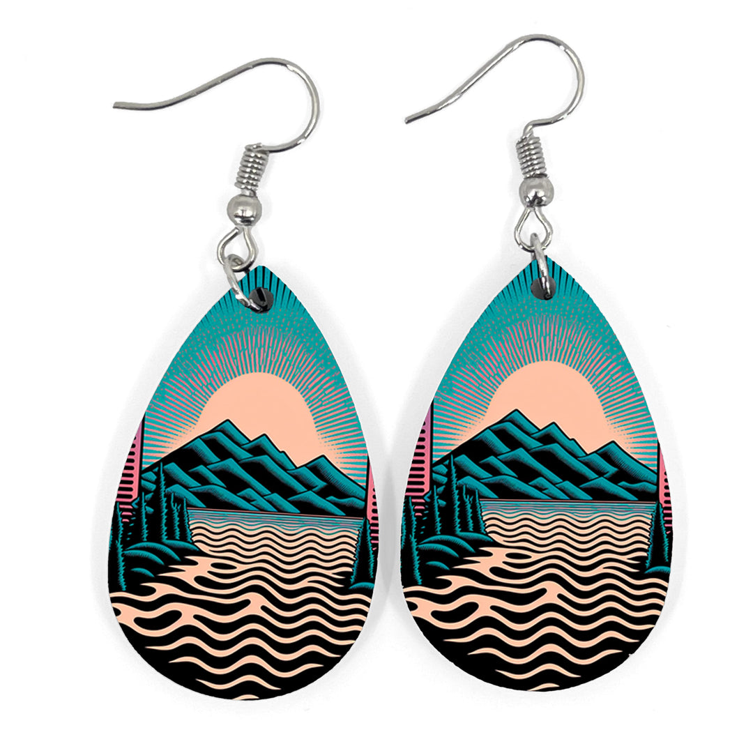 Muted Lake Teardrop Earring