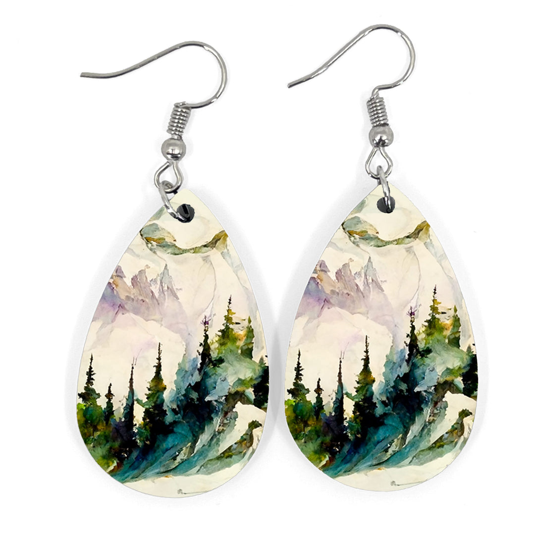Marble Mountains Teardrop Earring