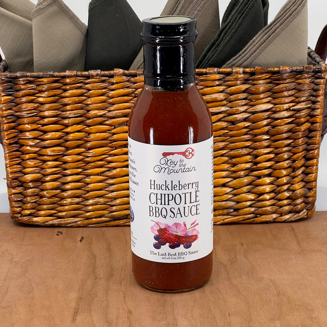 Key to the Mountain's Montana made huckleberry chipotle barbecue sauce.