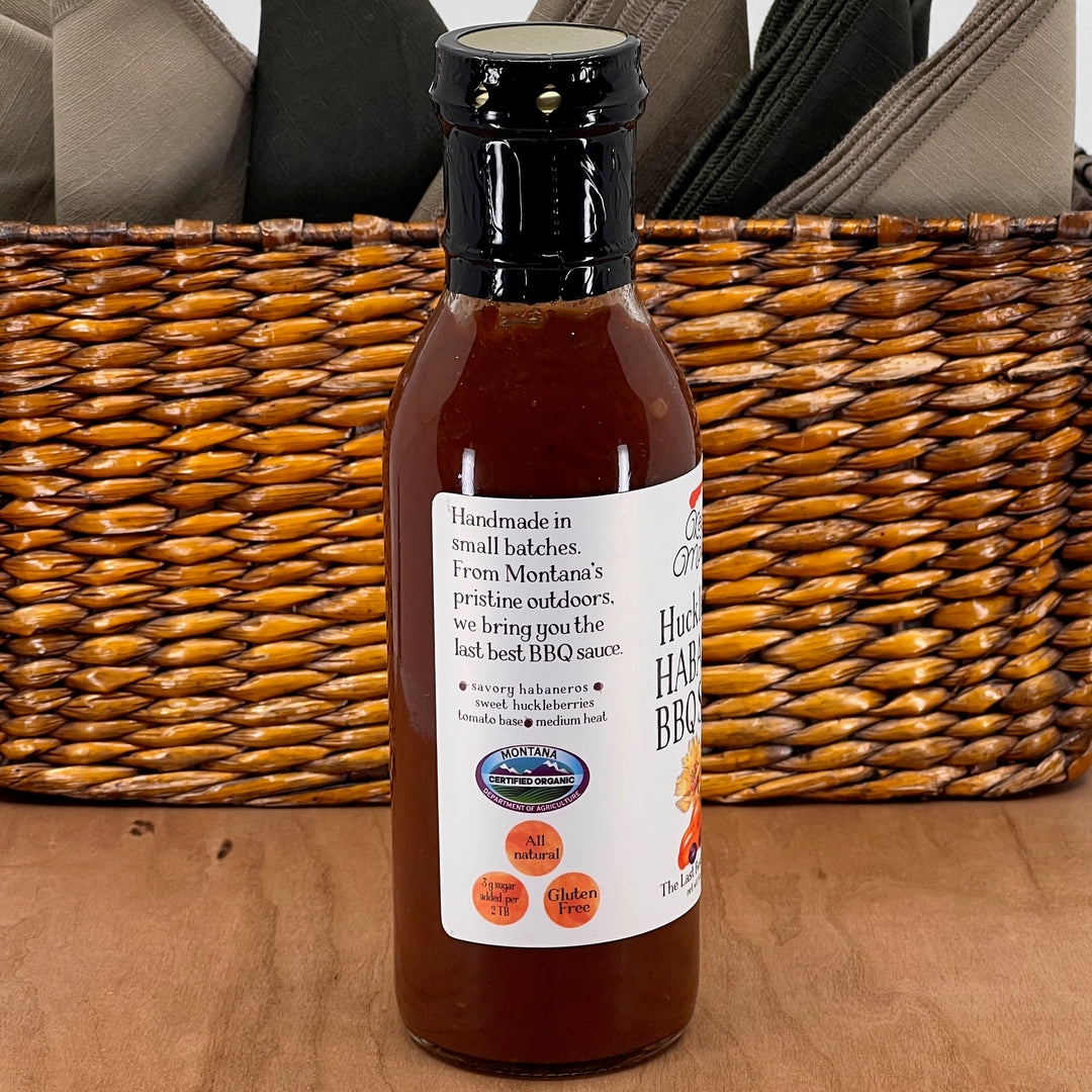 Key to the Moutnain's Montana Made Huckleberry Habanero BBQ Sauce. Handmade in small batches.