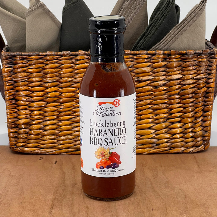 Key to the Mountain's Montana-made Huckleberry Habanero BBQ Sauce.