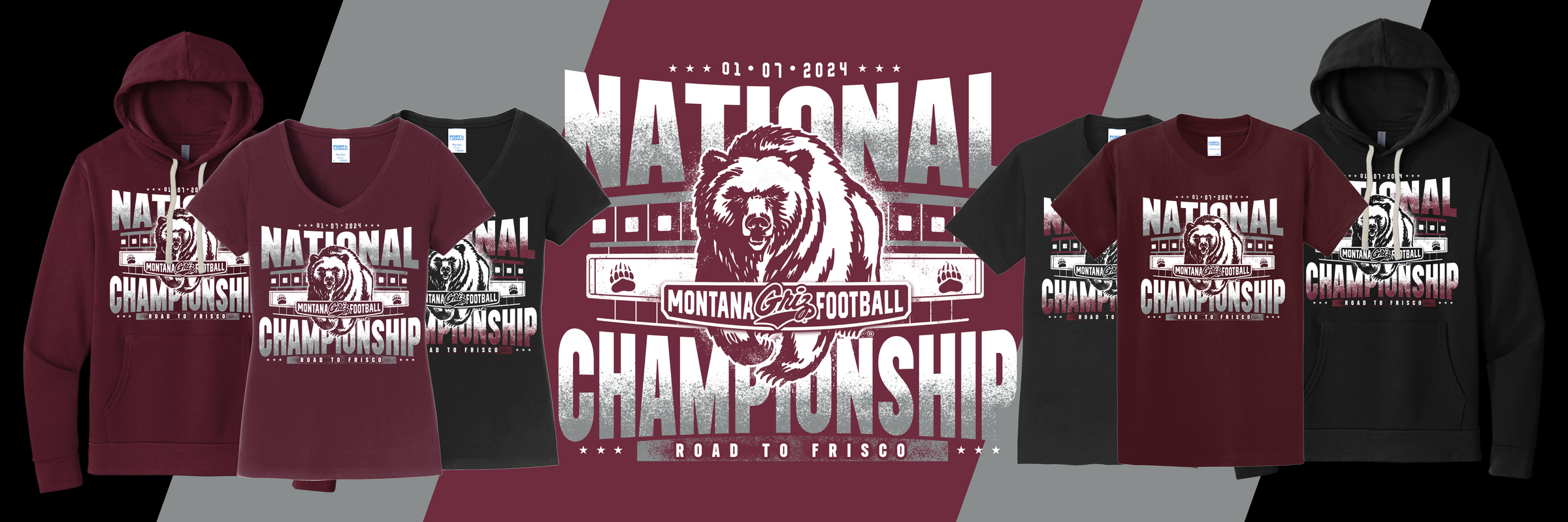 Banner for the University of Montana National Championship Merch