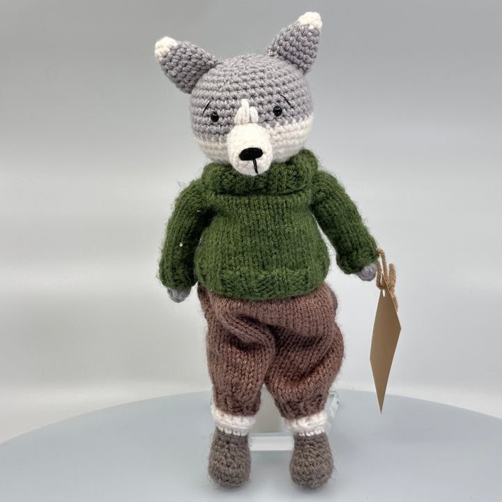 Crochet Wolf Stuffie Doll