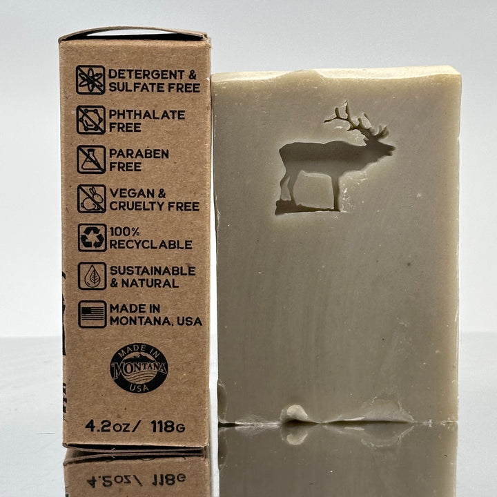 Elk Stamped Soap - Lavender, Sage, Moss, Fern and Musk