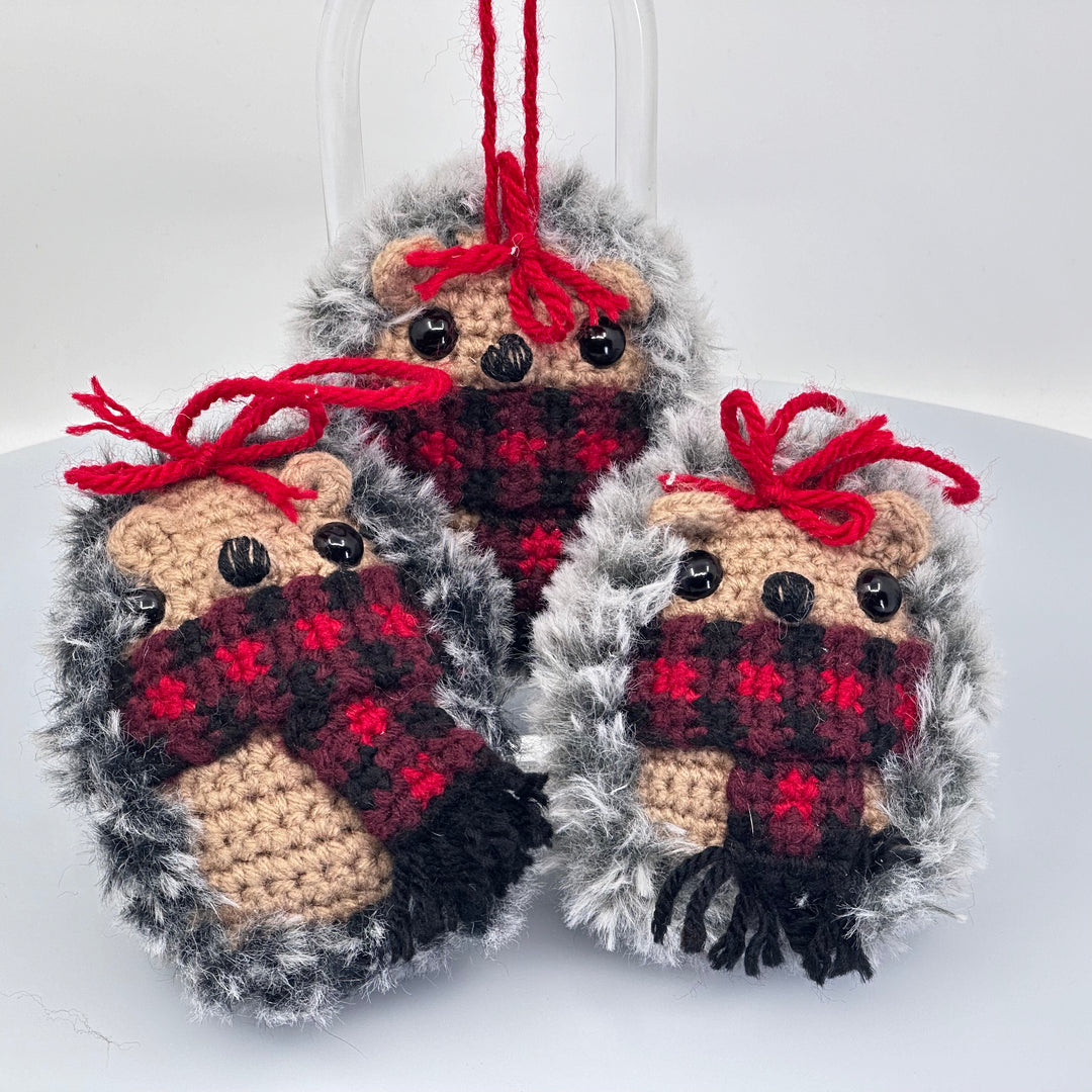 Crochet Hedgehog Ornaments