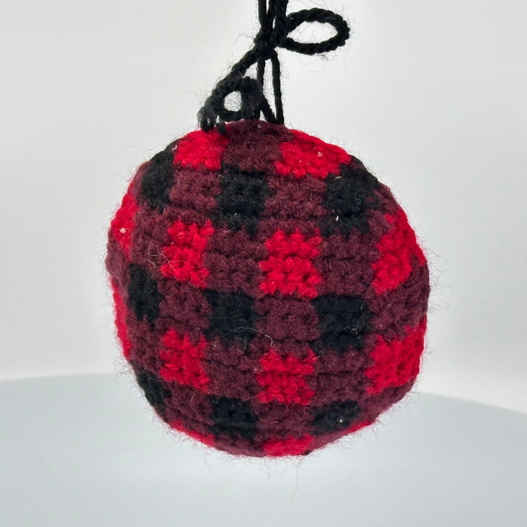 Crochet Plaid Ornaments