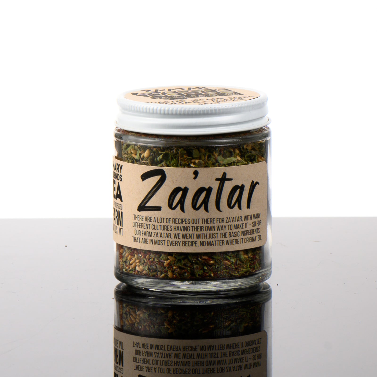 Awesome Herbs's Montana-grown Culinary Herbs - Za'atar - in glass jar for gifting or home use