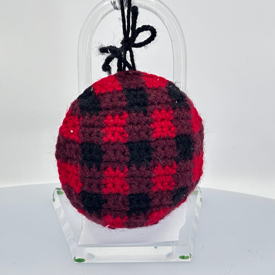 Crochet Plaid Ornaments