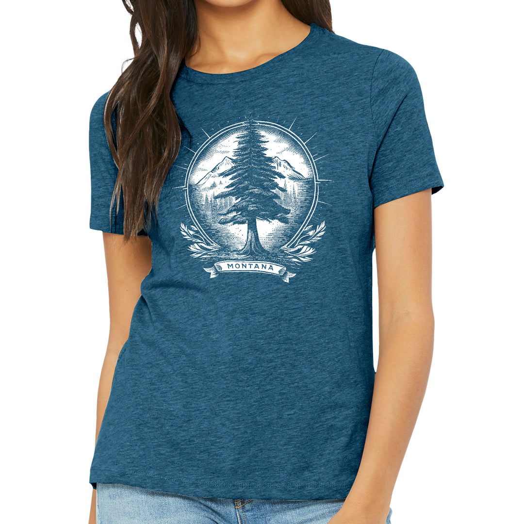 Engraved Pine - Ladies Soft Blend Tee