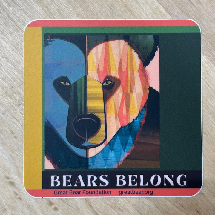 Green and orange Logo geometric Bears Belong design raising money for the Great Bear Foundation