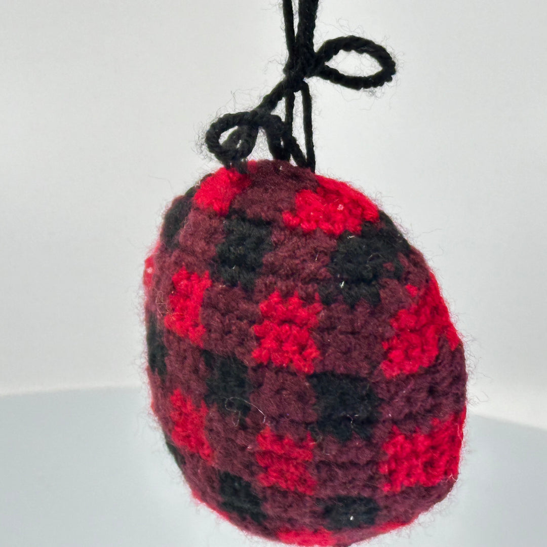 Crochet Plaid Ornaments