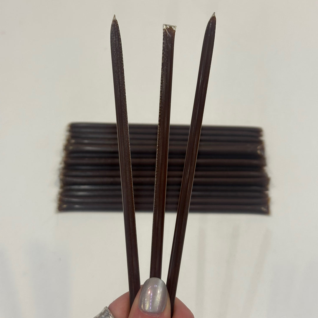 Three Chocolate flavored honey sticks Made in Montana