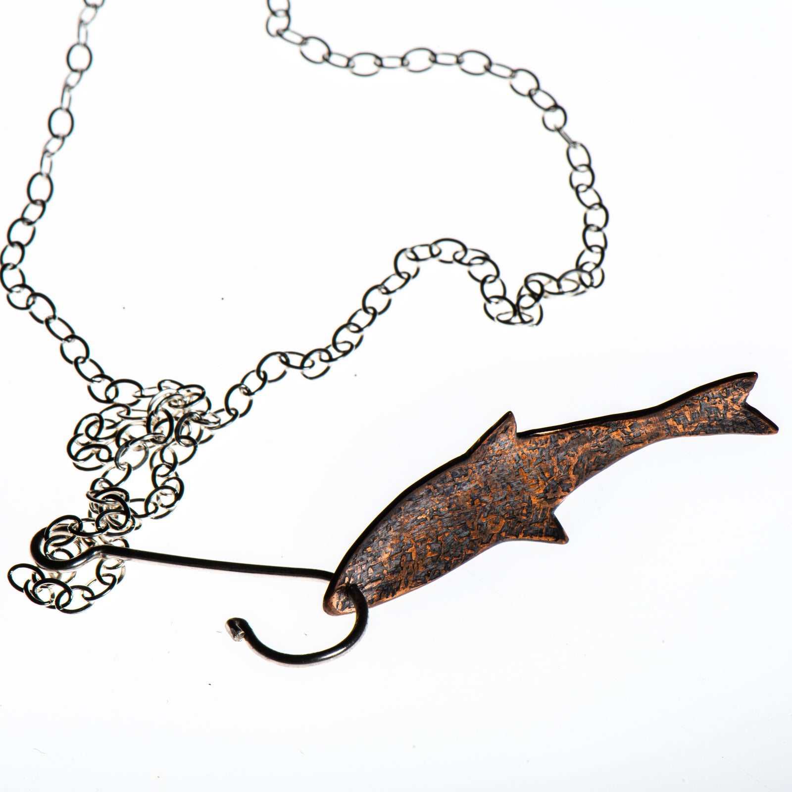 Copper Fish with Sterling Silver Hook Necklace – The Last Best Store