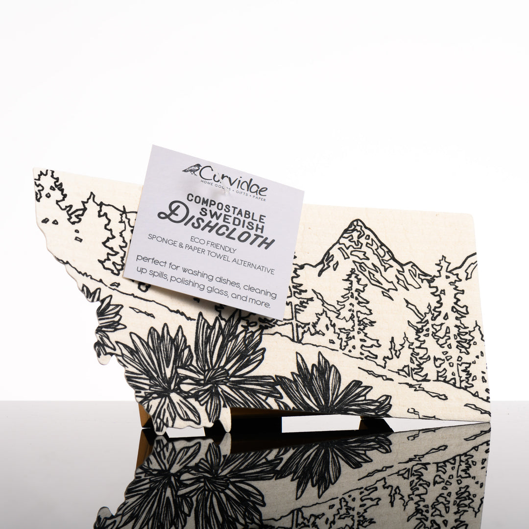 Montana Shaped Swedish Dishcloth - MT Design