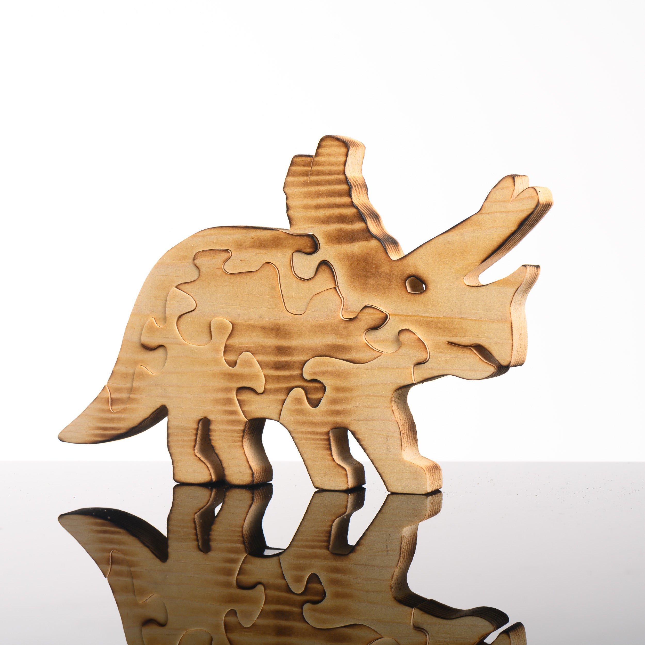 Wooden Triceratops 5 Piece Puzzle – The Last Best Store