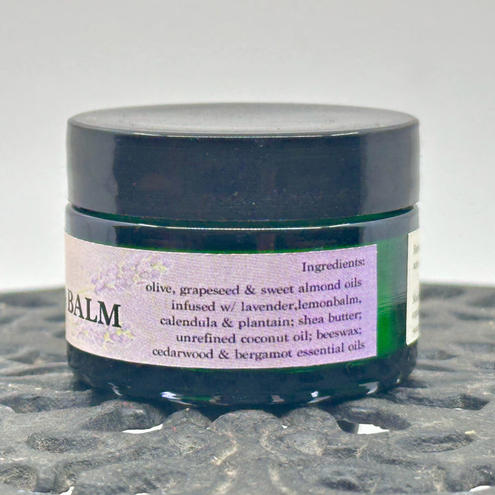 1 oz. jar of Cedarwood & Bergamot Organic Healing Balm, handmade in small batches in Montana by Dr. Smith Botanicals