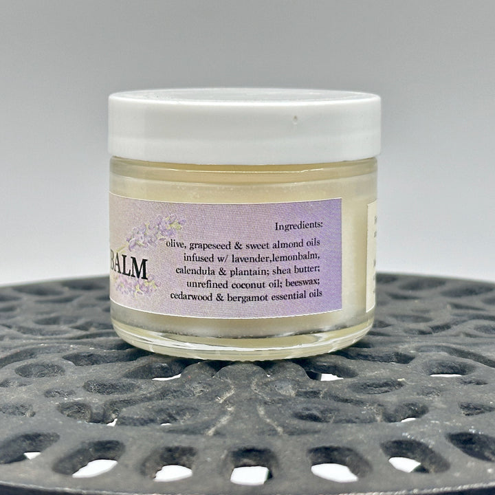 2 oz. jar of Cedarwood & Bergamot Organic Healing Balm, handmade in small batches in Montana by Dr. Smith Botanicals