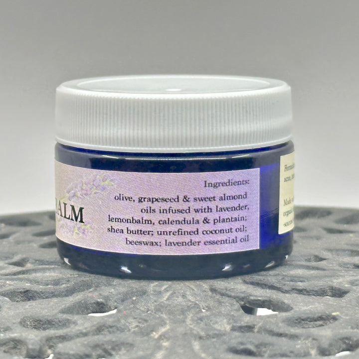 1 oz. jar of Lavender Organic Healing Balm, handmade in small batches in Montana by Dr. Smith Botanicals