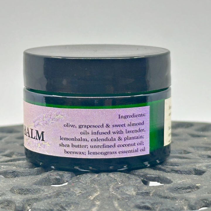 1 oz. jar of Lemongrass Organic Healing Balm, handmade in small batches in Montana by Dr. Smith Botanicals