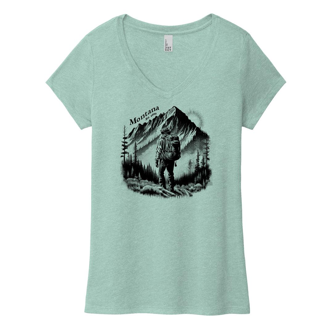 Backpack Adventure - Ladies Tri V-Neck