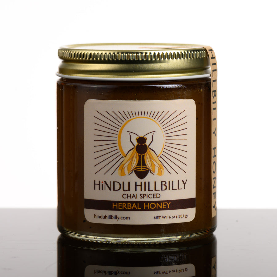 Herbal Honey - Chai Spiced - single-source (Montana) honey, flavored with masala chai spices handmade in Montana, USA by Hindu Hillbilly