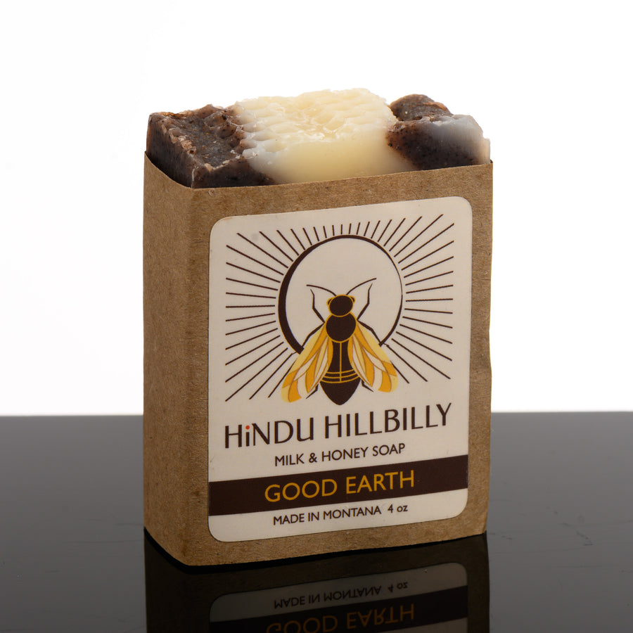 Good Earth Milk and Honey Soap, handmade in Montana USA by Hindu Hillbilly 