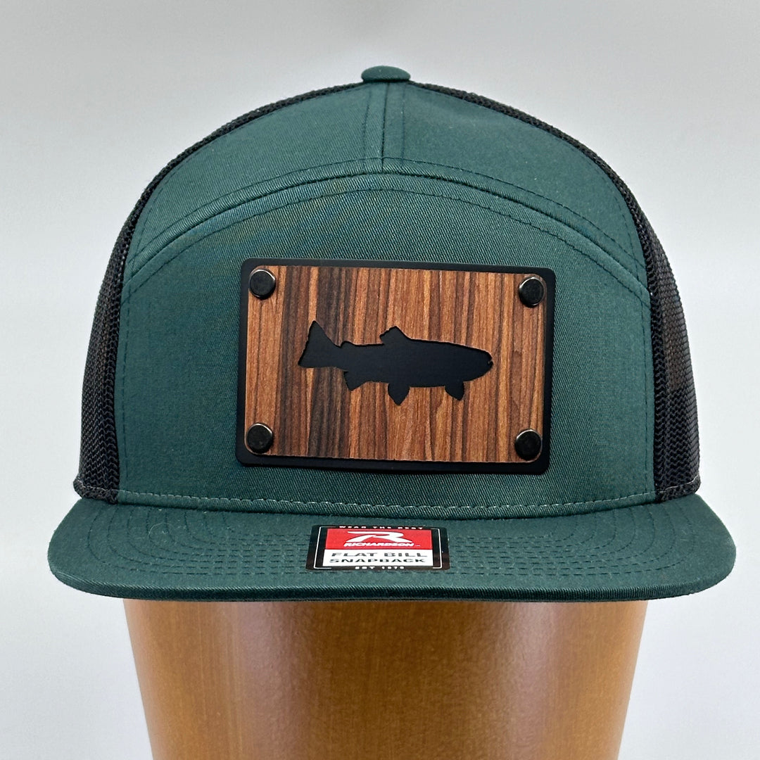 Trout Rosewood & Anodized Aluminum Richardson Flat Bill Hat