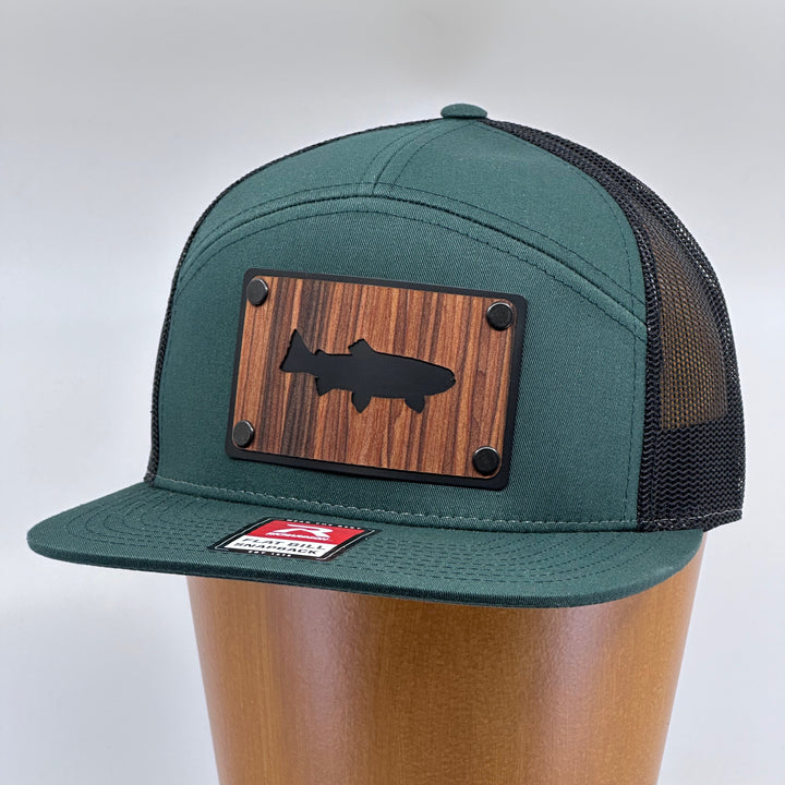 Trout Rosewood & Anodized Aluminum Richardson Flat Bill Hat