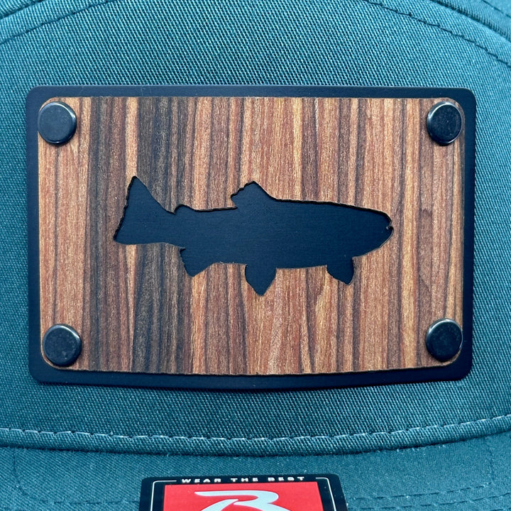 Trout Rosewood & Anodized Aluminum Richardson Flat Bill Hat