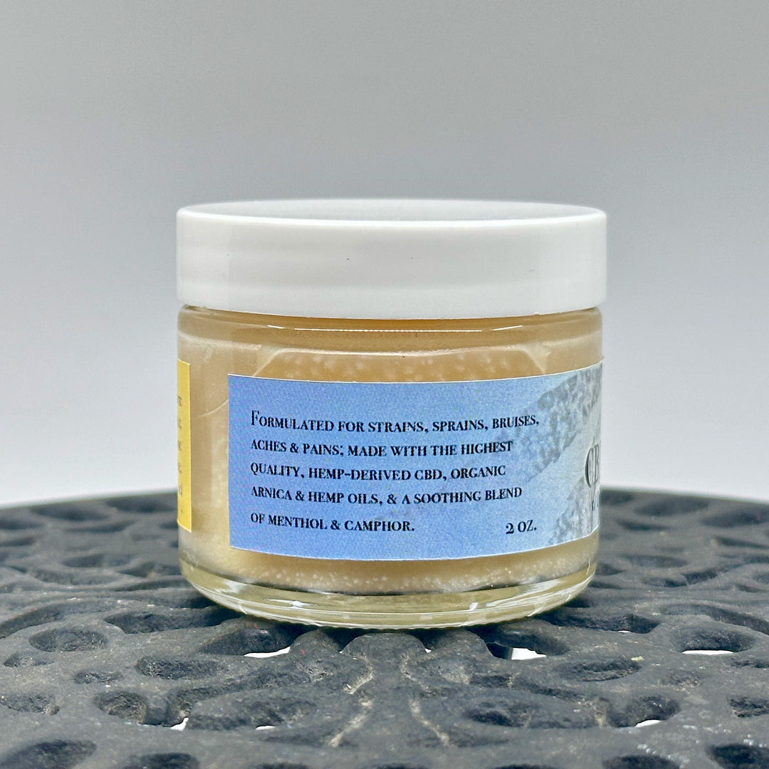 2 oz. jar of Dr. Smith Botanicals' Hemp-Ease Arnica & Hemp Balm, description