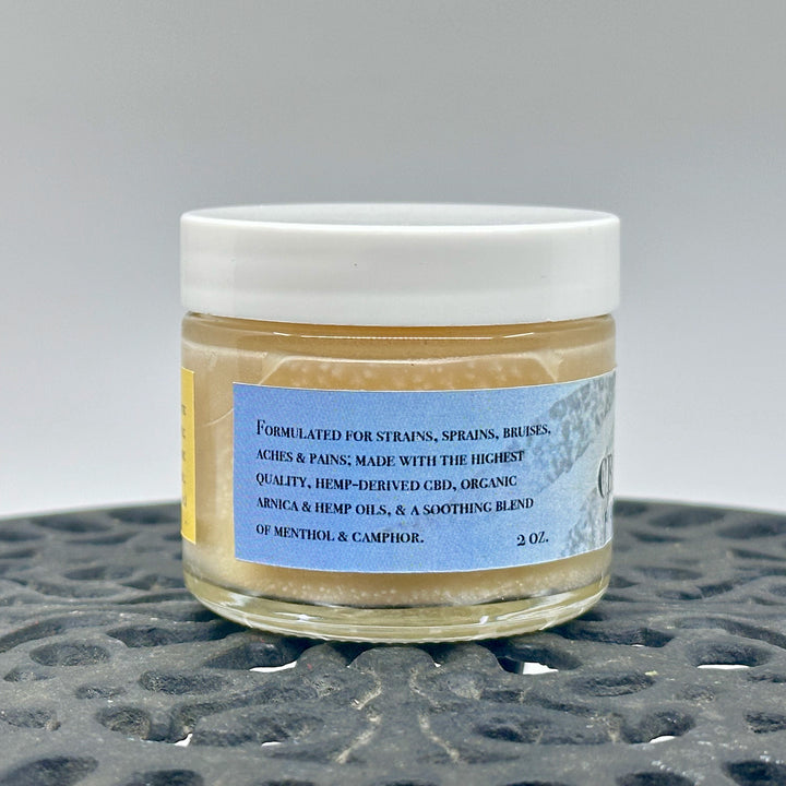 2 oz. jar of Dr. Smith Botanicals' Hemp-Ease Arnica & Hemp Balm, description