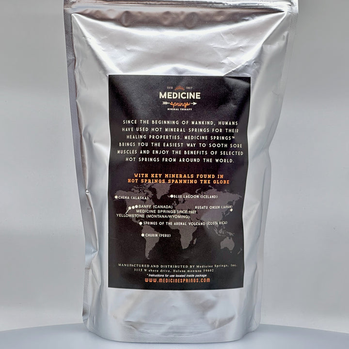 17 oz. bag of Medicine Springs' Skin Formula Mineral Bath Soak (2 soaks), description