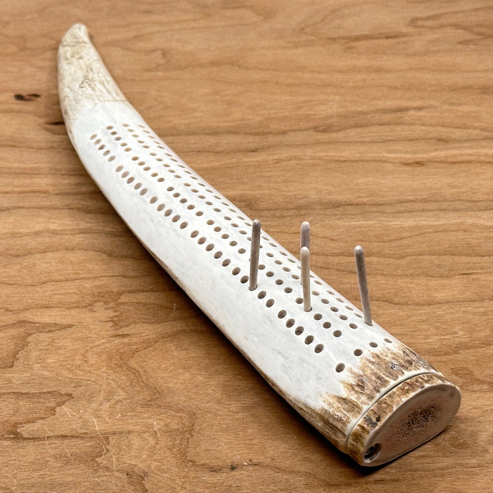 406 Antlery's Small Plain Antler Cribbage Board, front
