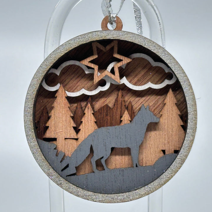 RJS Engraving & Design Assorted Wood Ornament, wolf