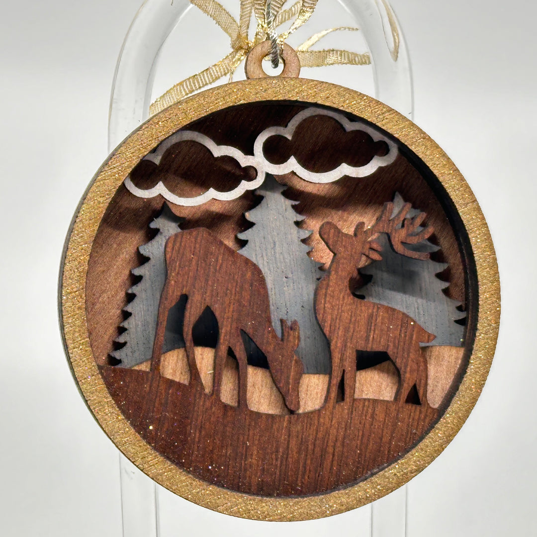 RJS Engraving & Design Assorted Wood Ornament, deer