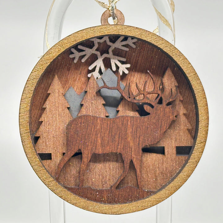 RJS Engraving & Design Assorted Wood Ornament, elk