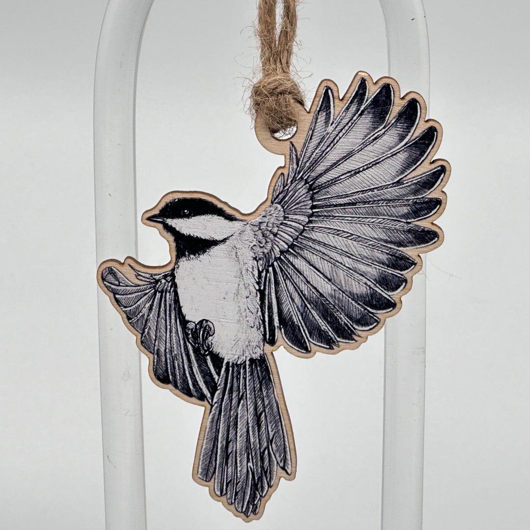 Brittany Finch Art Black-capped Chickadee Ornament
