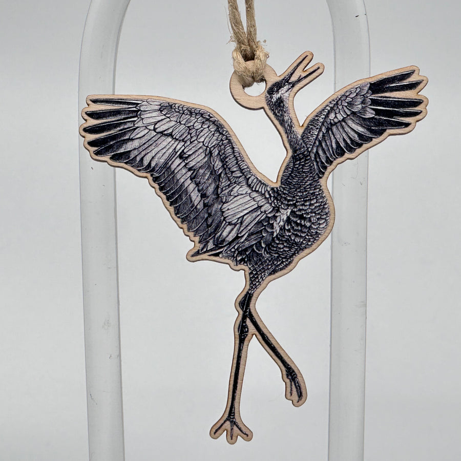Brittany Finch Art Sandhill Crane Ornament