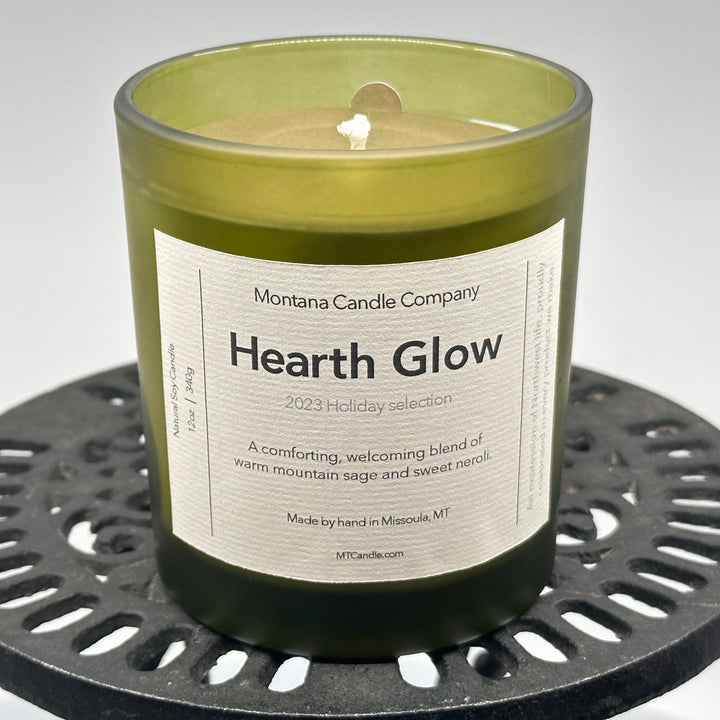 Montana Candle Company Hearth Glow natural soy candle, 12 oz. glass tumbler