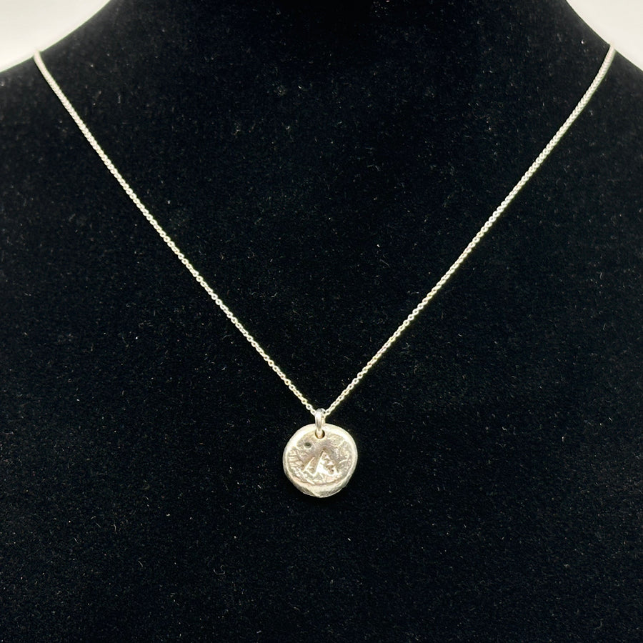 Patagonian Hands's Fine Silver (.999) Mountain Necklace on a Sterling Silver (.925) Chain