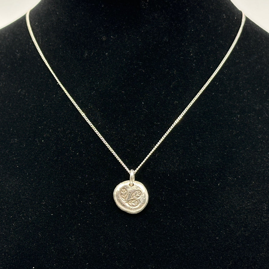 Patagonian Hands's Fine Silver (.999) Leaves Necklace on a Sterling Silver (.925) Chain