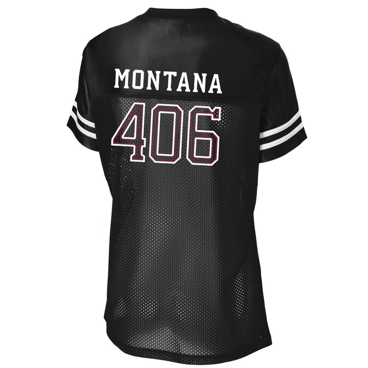 Black Montana football jersey with &